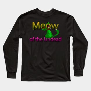 Meow Of The Undead Paws & Claws: Halloween cat Prints with Pets Long Sleeve T-Shirt